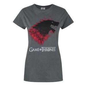 Game of Thrones - "Bloody Direwolf" T-Shirt für Damen NS5633 (M) (Anthrazit)