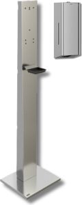 SET KWC Säule + berührungslose Spender mit Sensor für Desinfektionmittel EXOS625X von Edelstahl