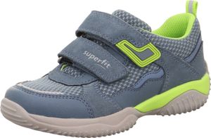 Superfit Jungen Mädchen Sneaker Halbschuh Lowtop Leder Klettverschluss Modell Storm Gr.25-35 blau-EUR 35