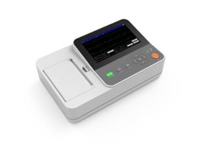 E6 Tragbares 12-Kanal-EKG-Gerät Elektrokardiograph mit Drucker 6-Kanal-Papier-Touchscreen / Softkey Automatische Interpretation