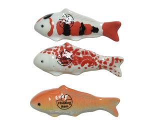 Dekofiguren schwimmender Fisch Porzellan 11cm Koi 1 Stück sortiert