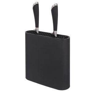 Vilde Messerblock Messerhalter für Küchenmesser vielseitig schwarz robust aus Kunststoff 21,5x6x22,5 cm
