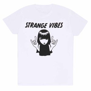 Emily The Strange - Tričko "Strange Vibes" pro muže/dámy Unisex HE1684 (XL) (Bílá)