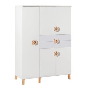 CLASSIC Dreitüriger Kleiderschrank Für Kinder WEISS