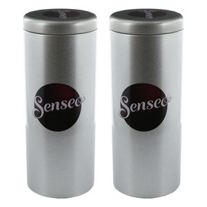 Senseo Premium Paddose für 18 Kaffeepads, neues Design, Dose, Pad, 2er Pack