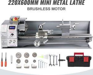 VEVOR Mini Drehbank 220x600mm Drehmaschine Metall 1.1KW Mini Drechselbank für Metallbearbeitung Drehbank Metall präzise einfach zu bedienen