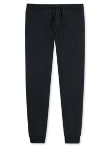 Schiesser Herren lange Schlafanzughose Loungehose mit Bündchen - 163839, Größe Herren:52, Farbe:schwarz
