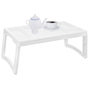 Orion Betttablett Frühstückstablett Frühstückstisch mit klappbaren Beinen weiß 50x30 cm
