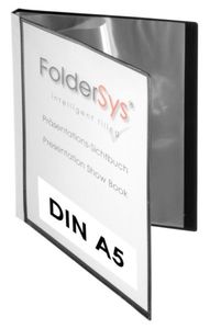 FolderSys Sichtbuch DIN A5, 20 Hüllen schwarz