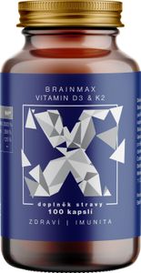 BrainMax Witamina D3 i K2, 5000 IU/K2 jako MK7 150 mcg, 100 kapsułek
