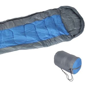 BURI Schlafsack blau Mumienschlafsack +Tasche Deckenschlafsack Camping Zelten Outdoor