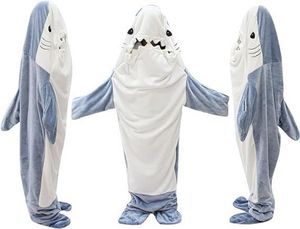 ASKSA Hai Decke Erwachsene Shark Blanket Zum Anziehen Shark Schwanz Decke Schlafsack Kostuem, 190