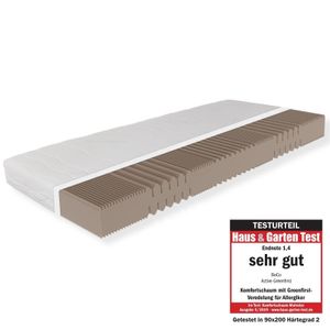 Matratze 180x200 H5, 7 Zonen Kaltschaummatratze 180x200 cm, Höhe 18cm, Antibakterieller Active Greenfirst Bezug ideal für Allergiker,  waschbar mit 4-seitigem Reißverschluss, Matratze H5, Matratze atmungsaktiv, Allergiker geeignet, Matratze orthopädische, fest, sehr fest, Matraze 180x200, Matrazte 180x200