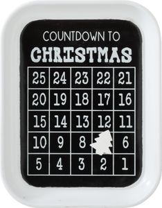 J-Line J-Line Adventskalender Weihnachten - Metall - Schwarz