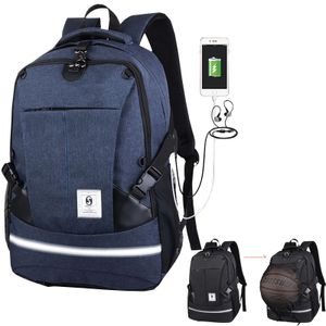 Školní batohy taška + batoh, 2 v 1, s reflexními pruhy, tmavě modrá