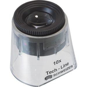 Schweizer Standlupe Tech-Line Vergrößerung 10x Focus Vario Linsen-Durchmesser 22,8mm - 9510