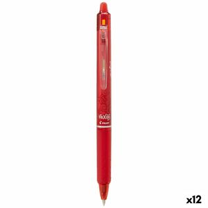 Pióro z płynnym tuszem Pilot Frixion Clicker Red 0,4 mm (12 sztuk)