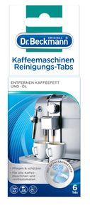 Dr. Beckmann Kaffeemaschinen Reinigungs-Tabs | entfernen Kaffeefett und -öl | mit Aktiv-Sauerstoff 6x 6 Tabs
