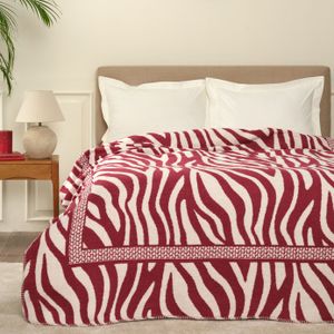Karaca Home Almeda Claret Rot Doppelte Baumwoll-Decke aus 100 % Baumwolle, 200 x 220 cm, Winterdecke, Flexibel, Stilvolle Muster, Komfort, Hält die Wärme, Einzigartiges Design