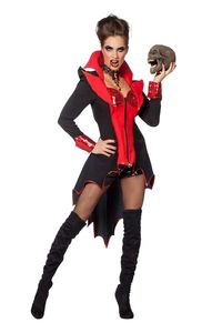 Teufelskostüm Teufel Teufelin Devil Kostüm Satan Dämon Damen Halloween Karneval 40