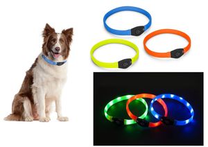 Halsband LED Langhaar blau Visio Light für langhaarige Hunde