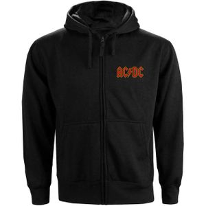AC/DC - Mikina s kapucňou a logom pre mužov/dámy RO231 (L) (Black)