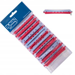 Ponik's Dauerwellen Wickler, Lockenwickler für Dauerwelle Set - 11 mm - 12 Stücke - Kaltwellwickler mit Rundgummilaschen, Blau Rot