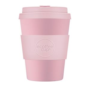 Ecoffee Cup Local Fluff PLA - Becher to Go 350 ml - Rosa Silikon