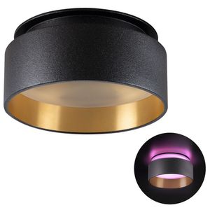 Sudara LED Einbauspot schwarz gold indirektes Licht inkl. RGB+ WiFi LED dimmbar 4W 230V, Stückzahl:1er Set