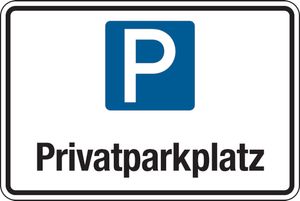 Dreifke® Parkplatzschild, Privatparkplatz, 200x300mm, Aluverbund, Aluverbund 1 Stk.