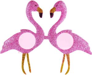 Oblique Unique Flamingo Brille für JGA Hawaii Sommer Party Accessoire Fasching Karneval Kinder Geburtstag