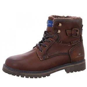 Tom Tailor Stiefel mit Warmfutter für Jungen TEX-Membran Logo-Print Schnalle, Farbe:brown, Größe:39