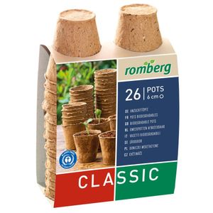 Romberg CLASSIC Anzuchttöpfe Ø 6 cm rund torffrei - 26er Pack