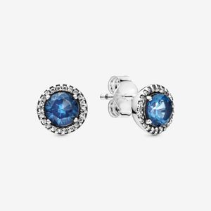 Pandora 296272C01 Ohrringe Ohrstecker Damen Blau Funkelnd Sterling-Silber