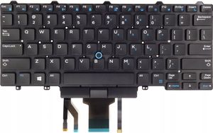 Tradebit - Klávesnica pre DELL | English US QWERTY INT | Plná kompatibilita | Vysoko kvalitné materiály | Modely: Latitude E7450 E7470 E5450 3340 E5470