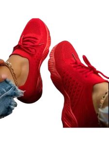 Damen Turnschuhe Sneaker Atmungsaktiv Mesh Sportschuhe Comfort Laufschuh Wandern Wanderschuhe Rot,Größe:EU 37