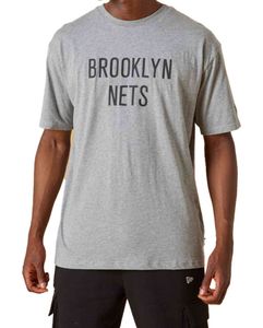 New Era - NBA Brooklyn Nets Washed Pack Wordmark Oversized T-Shirt : Grau XL Farbe: Grau Größe: XL