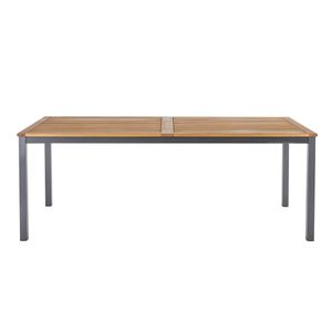 NATERIAL - Gartentisch rechteckig ORIS - 6 bis 8 Personen - Holztisch 206x90 cm - Aluminium - mit Holzplatte - Eukalyptus
