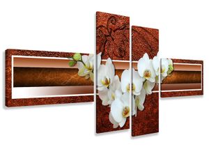 160 x 70 cm Bild auf Leinwand Orchidee 6533-VKF deutsche Marke und Lager  -   fertig gerahmt , exklusive Markenware von Visario