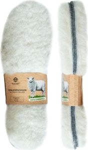 Einlegesohlen aus Merino Lammfell Weiß - Schuhgröße: EUR 39