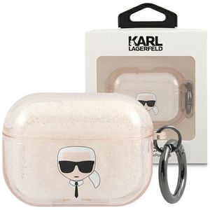 Karl Lagerfeld Karl Head Glitter - Case for Airpods Pro (Gold)