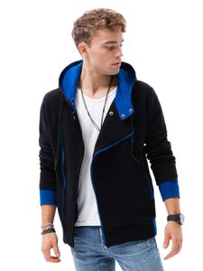 Ombre Clothing Pánská mikina na zip s kapucí Chandler černá M