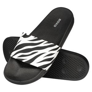 Flip Flops - Damen und Herren - Zebra Motiv SOXO - für Sommer - Größe: 38-39