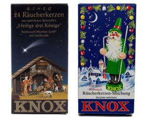 KNOX - 2er Set Räucherkerzen Weihnachtsmischung / Heil. 3 Könige - Inhalt jeweils 24 Stück, Größe M (Standard)