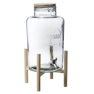 Getränkespender mit Ständer, 8 L, Glas