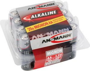 ANSMANN 5015548 CZERWONA bateria alkaliczna, Mignon (AA), LR6, pudełko 20 szt