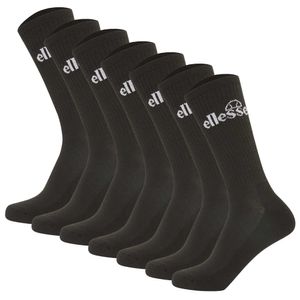 ellesse Unisex Sport-Socken, 7 Paar - Trego Sport Sock, Crew Socks, Tennis, Ripp-Bündchen, Logo Schwarz 40-42