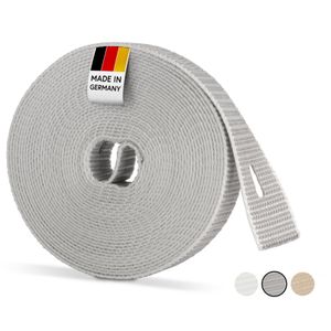 BAUHELD® 6m Rolladengurt 23mm - Grau [Hergestellt in Deutschland]