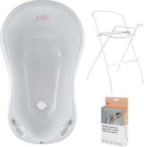 Babywanne, Ständer, Abfluss – Weiß