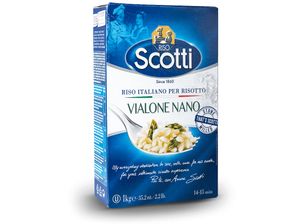 Riso Scotti Vialone Nano 1000 g Mittelkörniger Reis für Risotto
